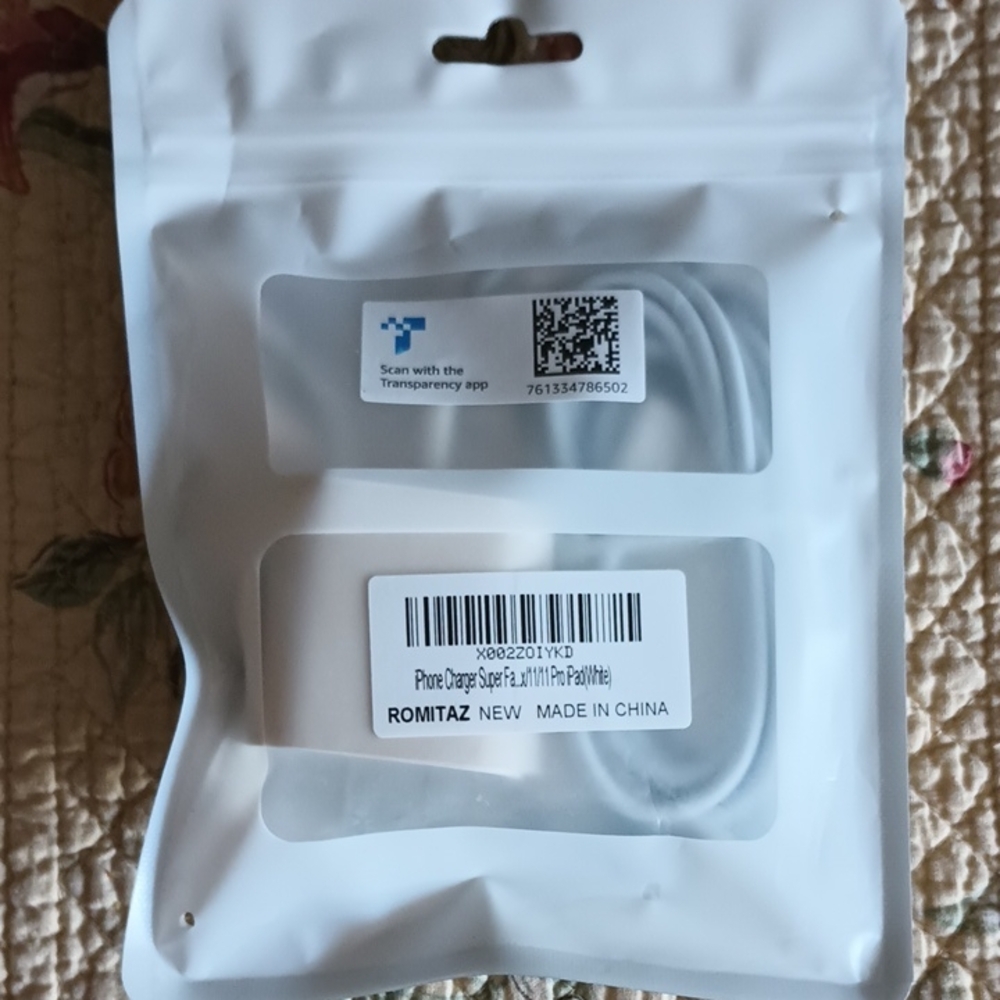 ROMITAZ White Super Fast iPhone Pro iPad Charger Sealed NWT